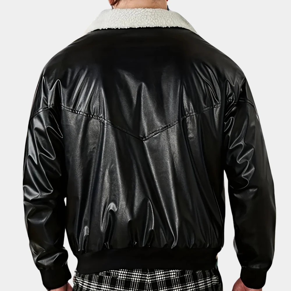 Men’s Bomber Jacket – Relaxed Fit – Plush Lining – Ribbed Cuffs – Snap Closure