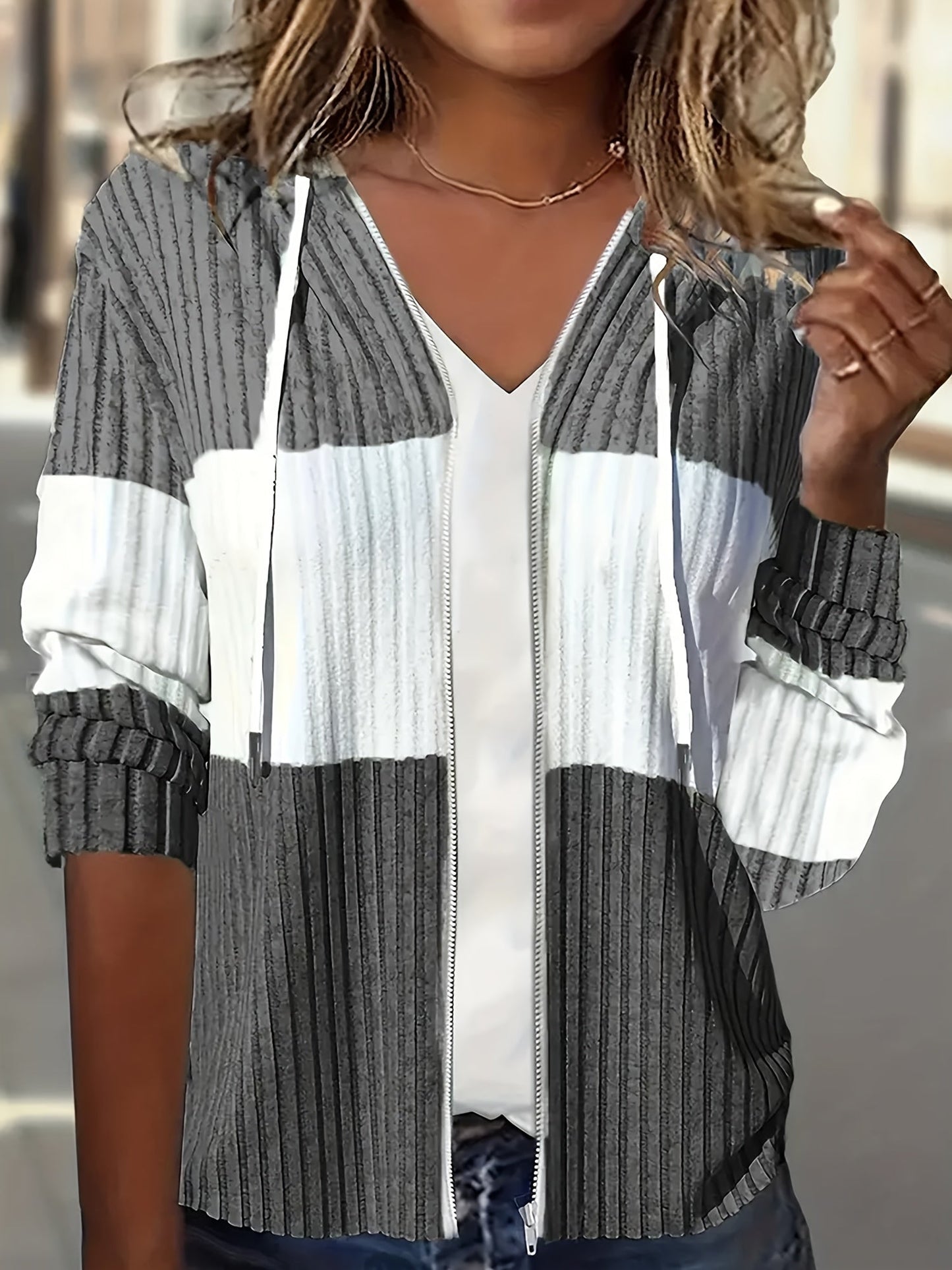Apolonia® | Color Block Zip Jacket