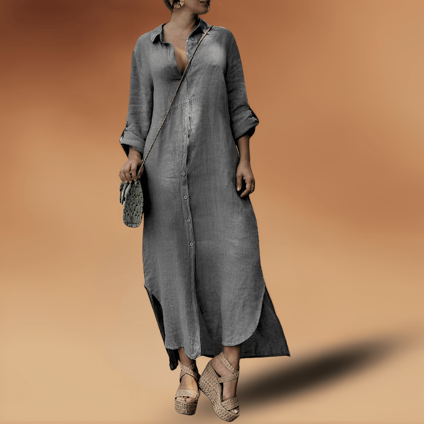 Diana® | Elegant Long Linen Dress