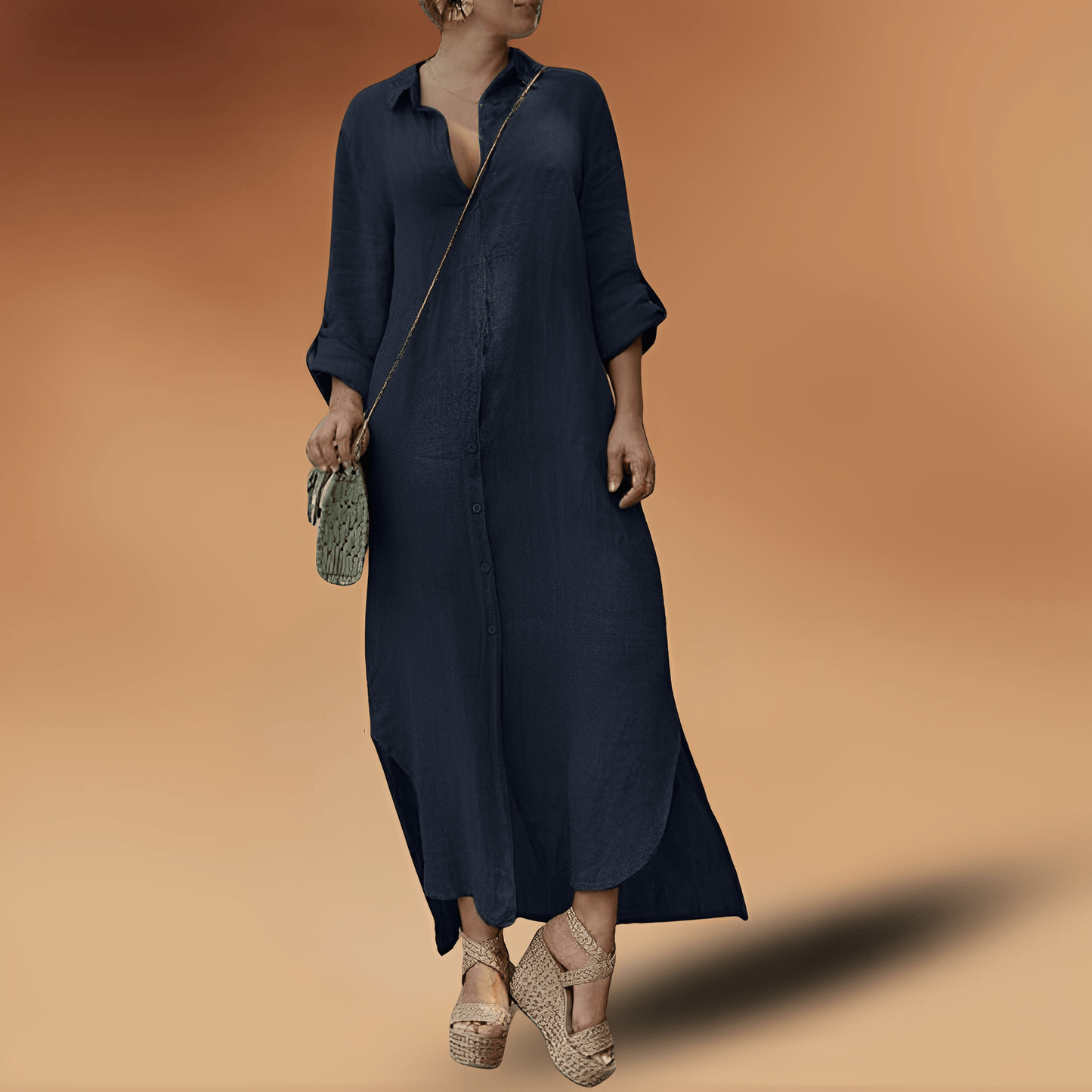Diana® | Elegant Long Linen Dress