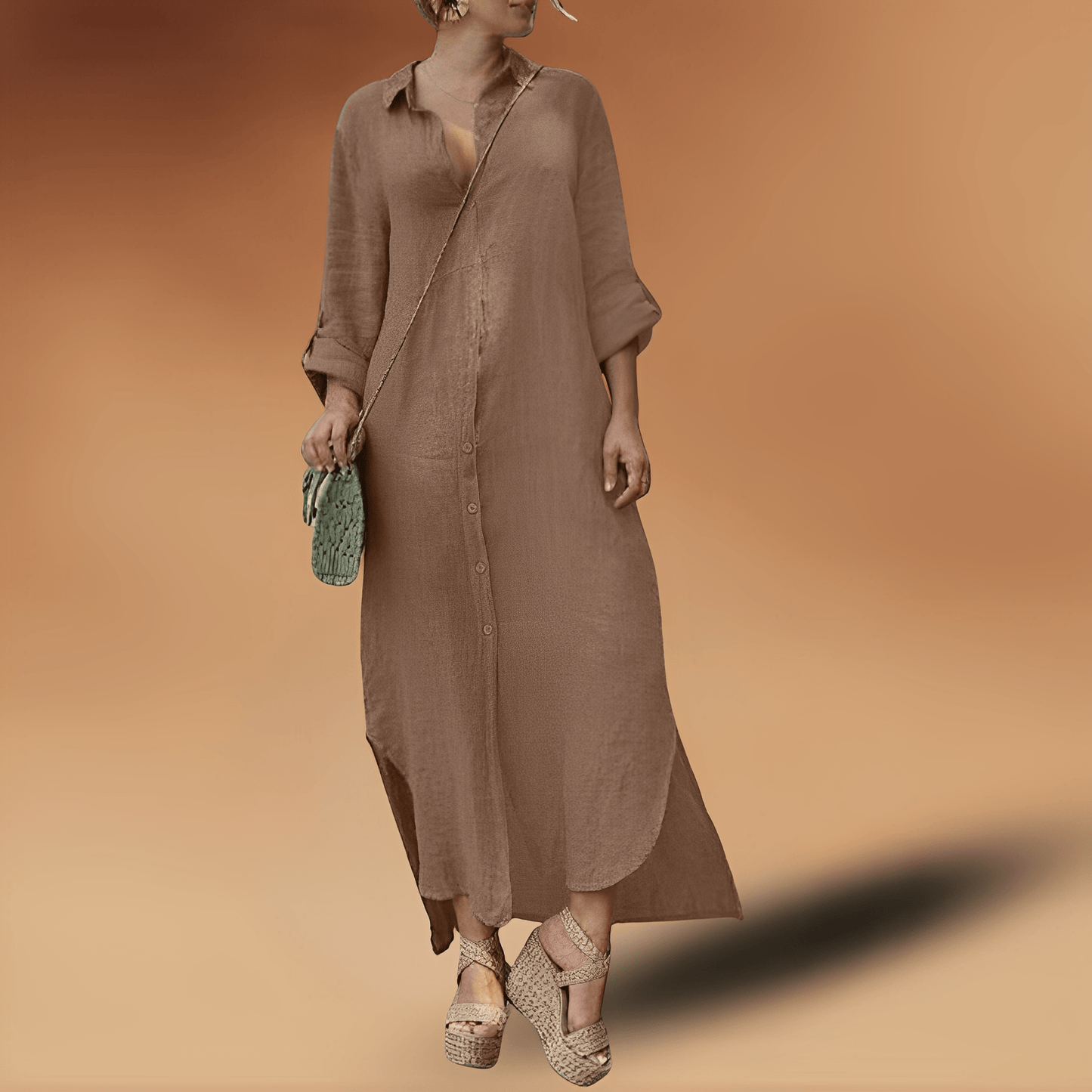 Diana® | Elegant Long Linen Dress