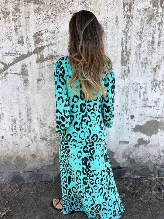Amberly® | Stylish Loose Leopard Print Dress