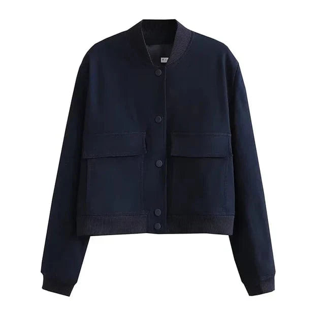 Tiffany | Women's Cropped Bomber Jacket