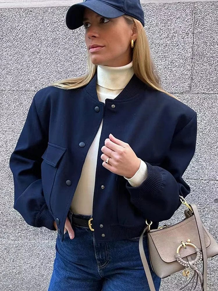 Tiffany | Women's Cropped Bomber Jacket