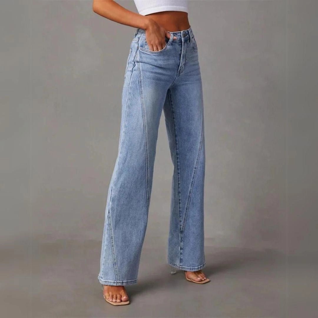 Ania® | High-Waisted Light Blue Jeans