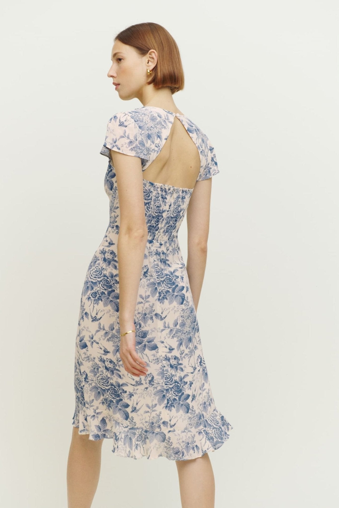 Dafne® | Printed flared midi dress with cutouts