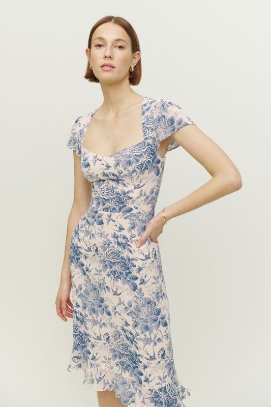 Dafne® | Printed flared midi dress with cutouts