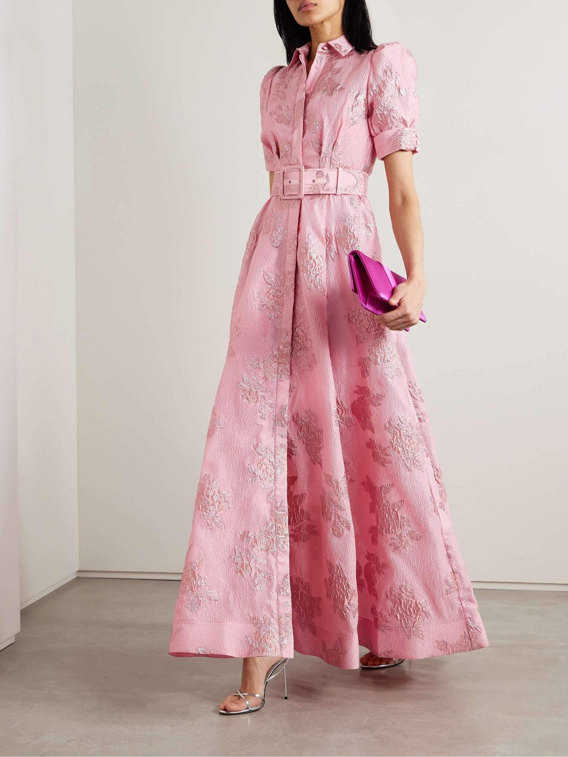 Penny | Elegant Floral Maxi Dress with Belt