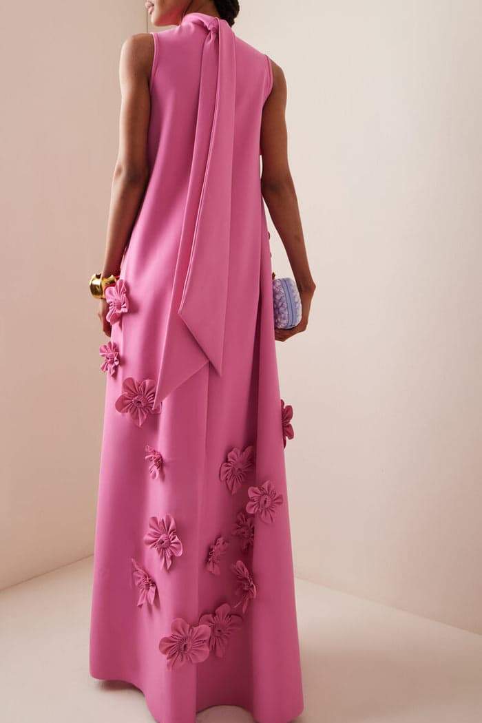 Brenda® | Sleeveless Maxi Dress With Floral Embellishment