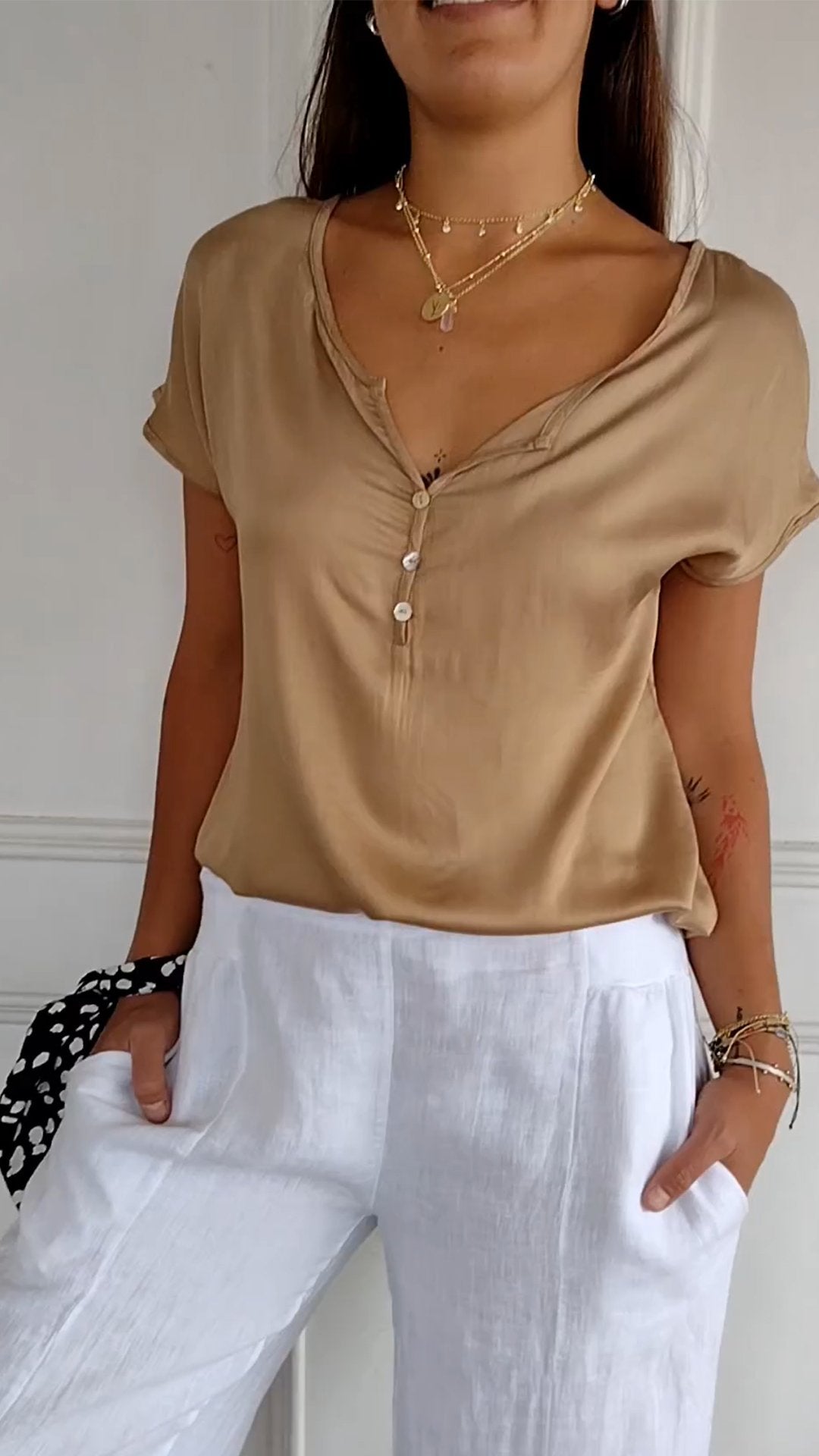 Buchal® | Comfortable V-Neck Blouse For Women