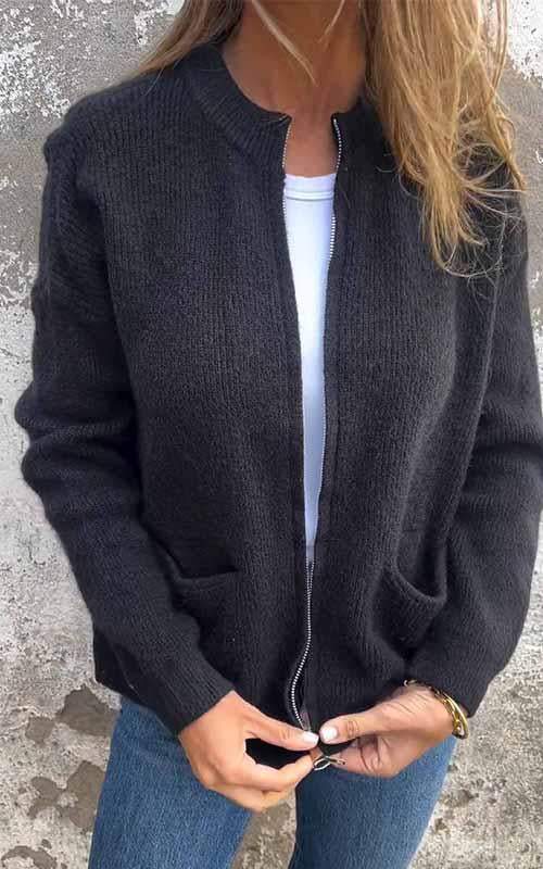 Calixta | Cotton zip-up cardigan