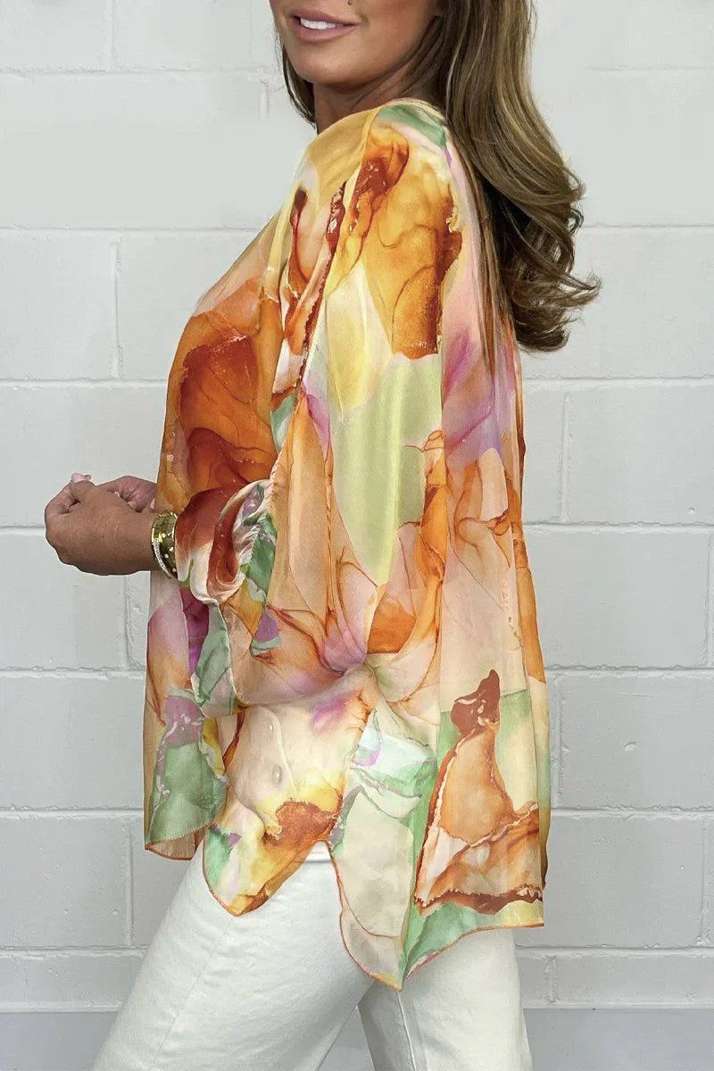 Aretusa® | Floral Button-Down Blouse