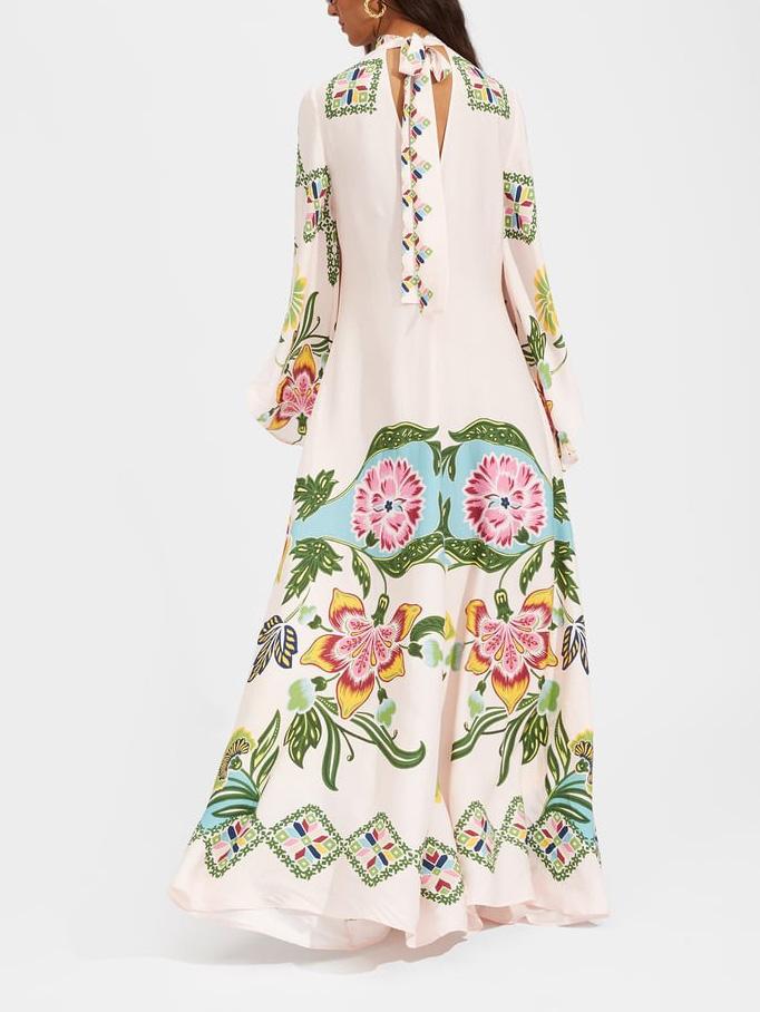 Jillian | Elegant Floral Long Sleeve Maxi Dress for All Occasions