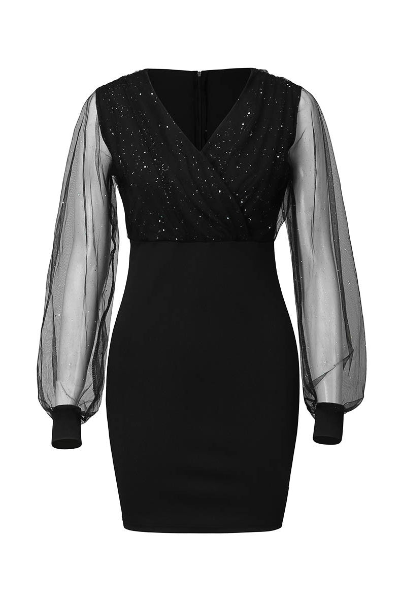 Camila® | Short dress Lucy with shine and transparency