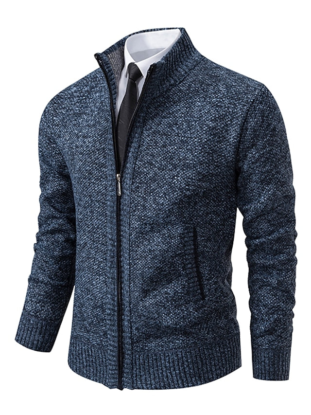 Chad | Men's Full-Zip Ribbed Knit Cardigan