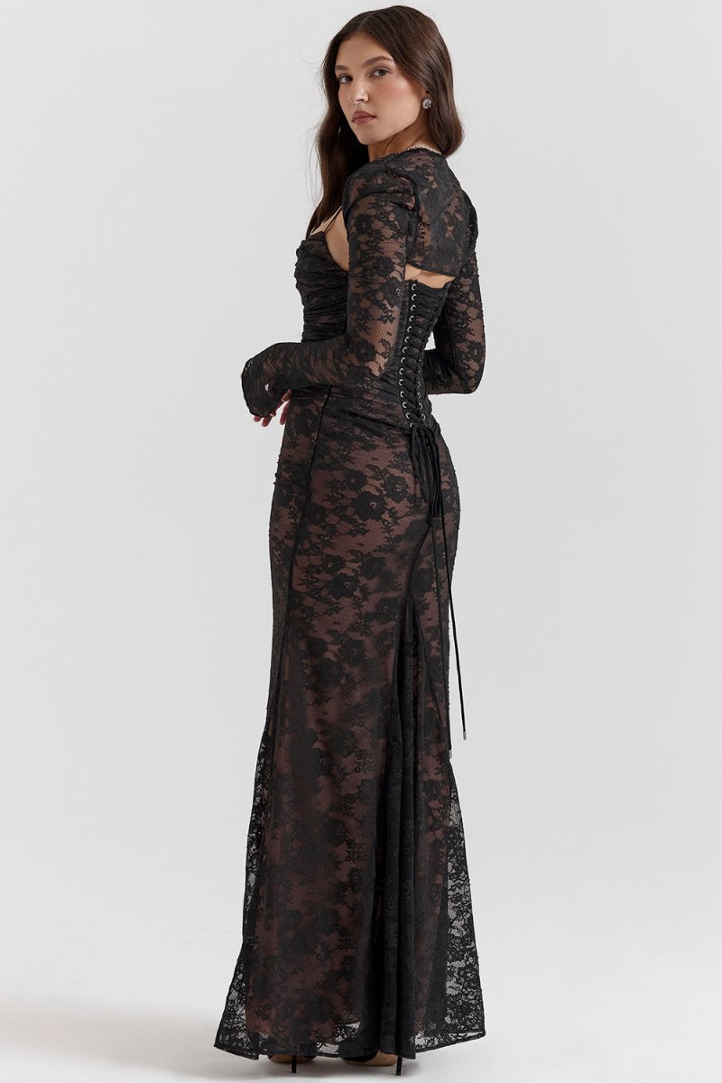 Autumn® | Elegant lace bodycon long dress for women