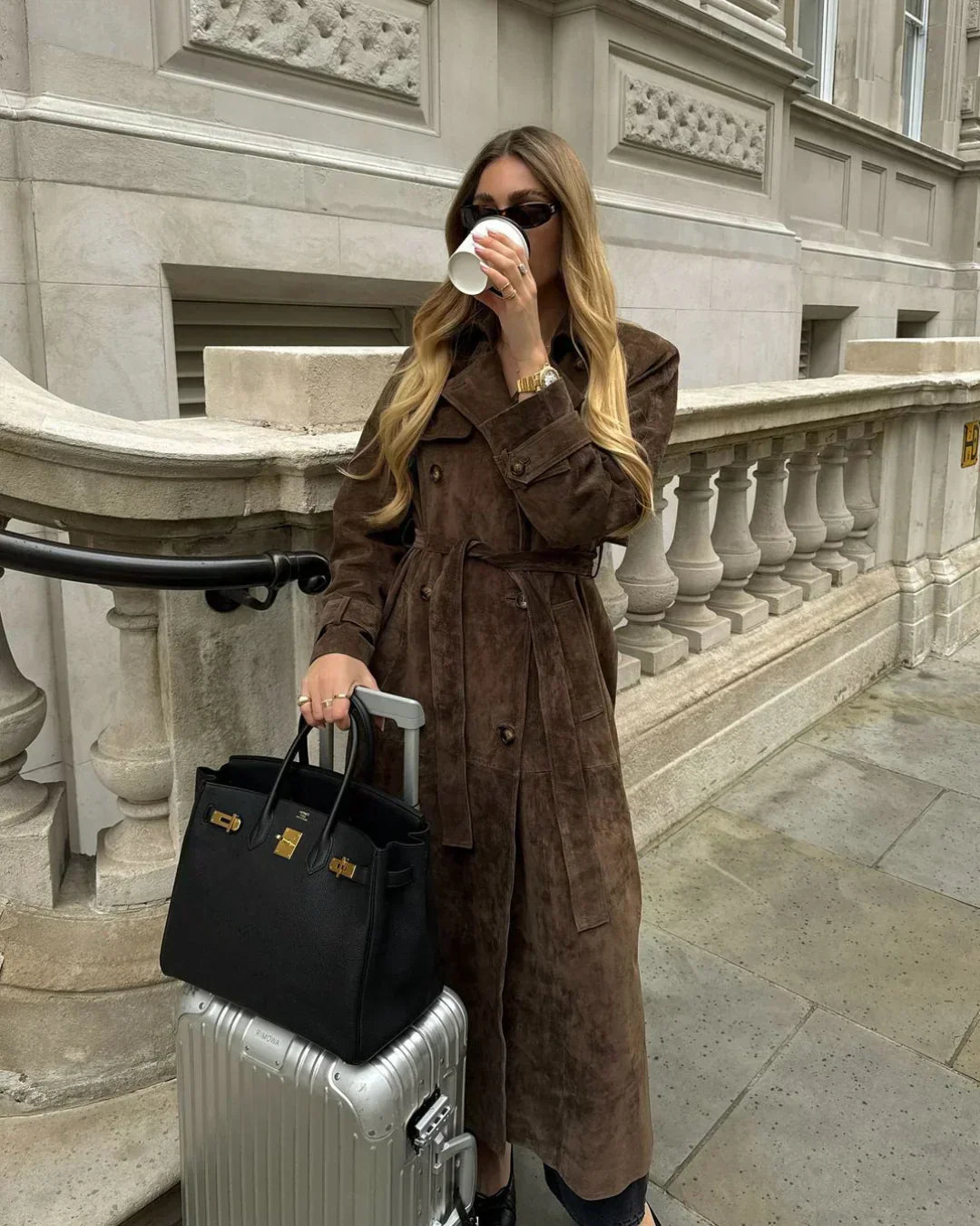 Brigitte® | Milano I Long suede jacket