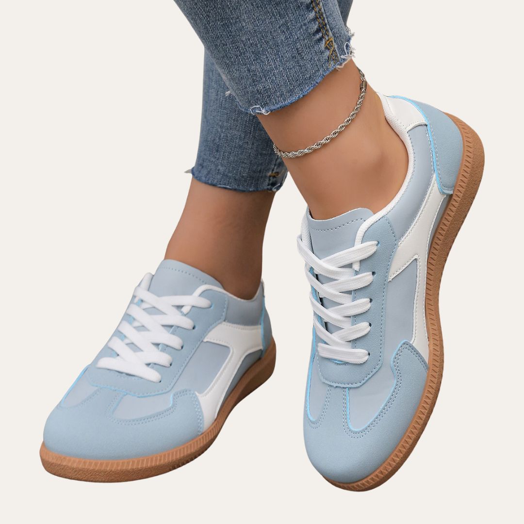 Katherine | Comfortable Stylish Faux Leather Sneakers for Women
