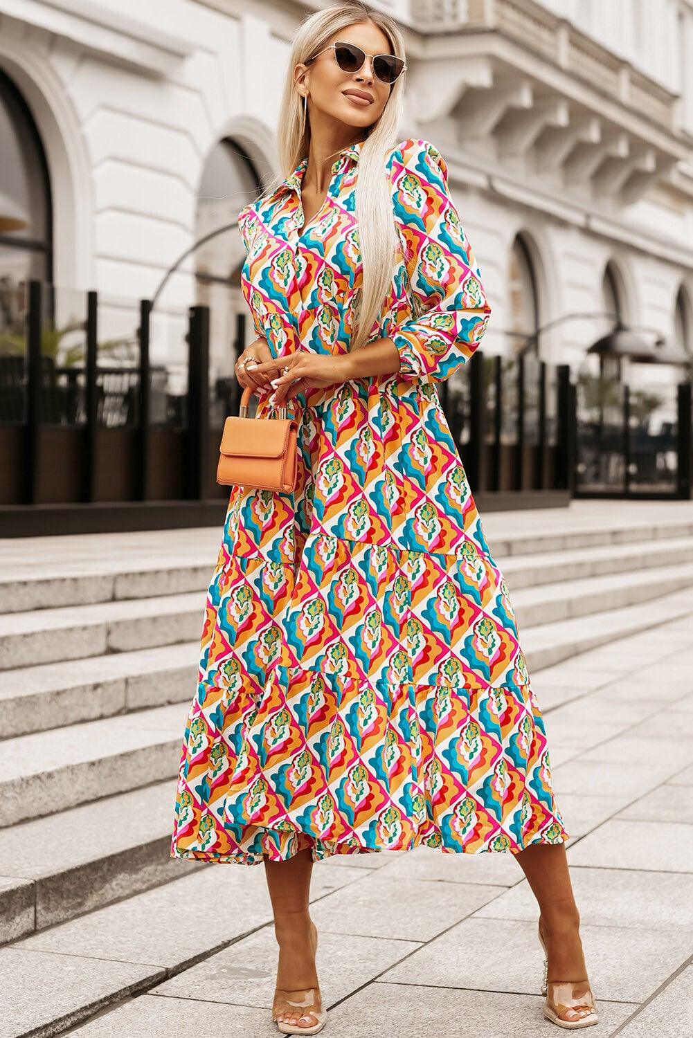 Diana® | Women's dress with a geometric print