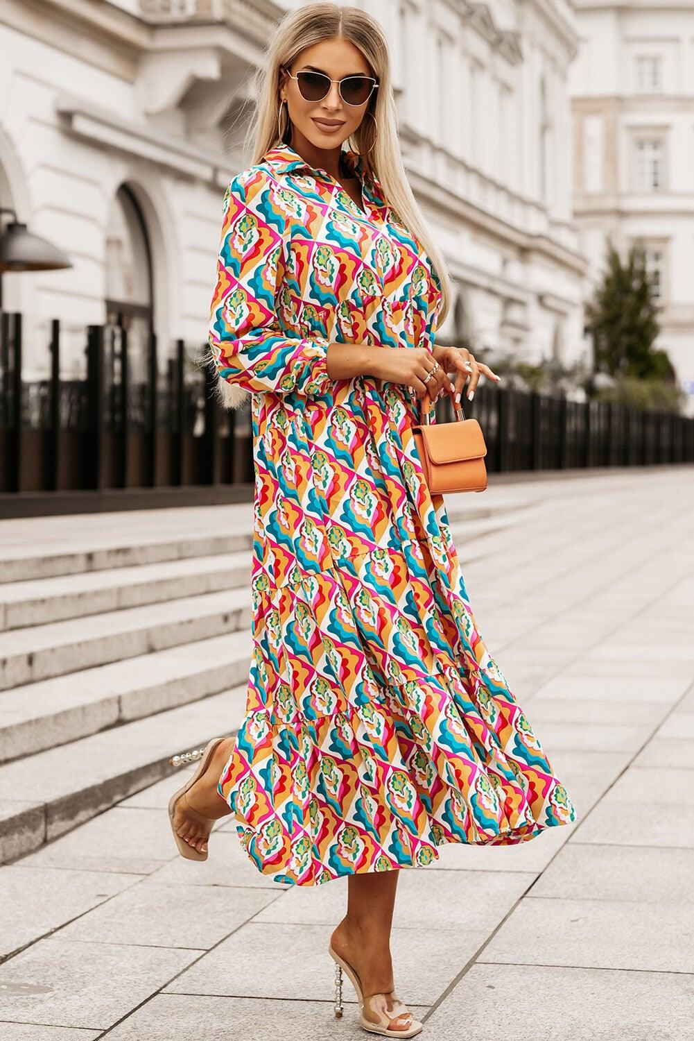 Diana® | Women's dress with a geometric print