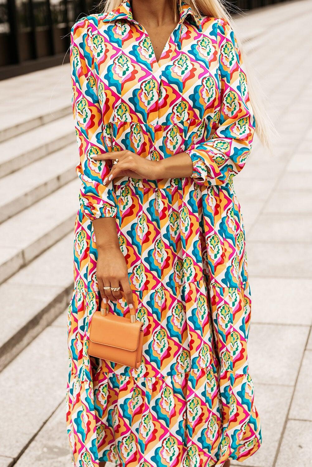 Diana® | Women's dress with a geometric print