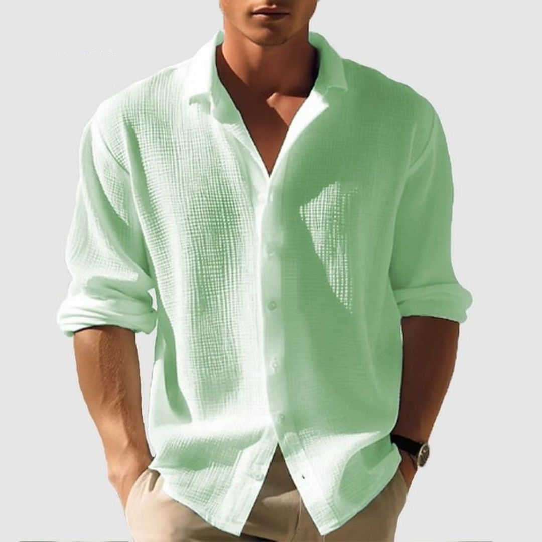 Jayden | Men's Casual Cotton Waffle Shirt with Long Sleeves