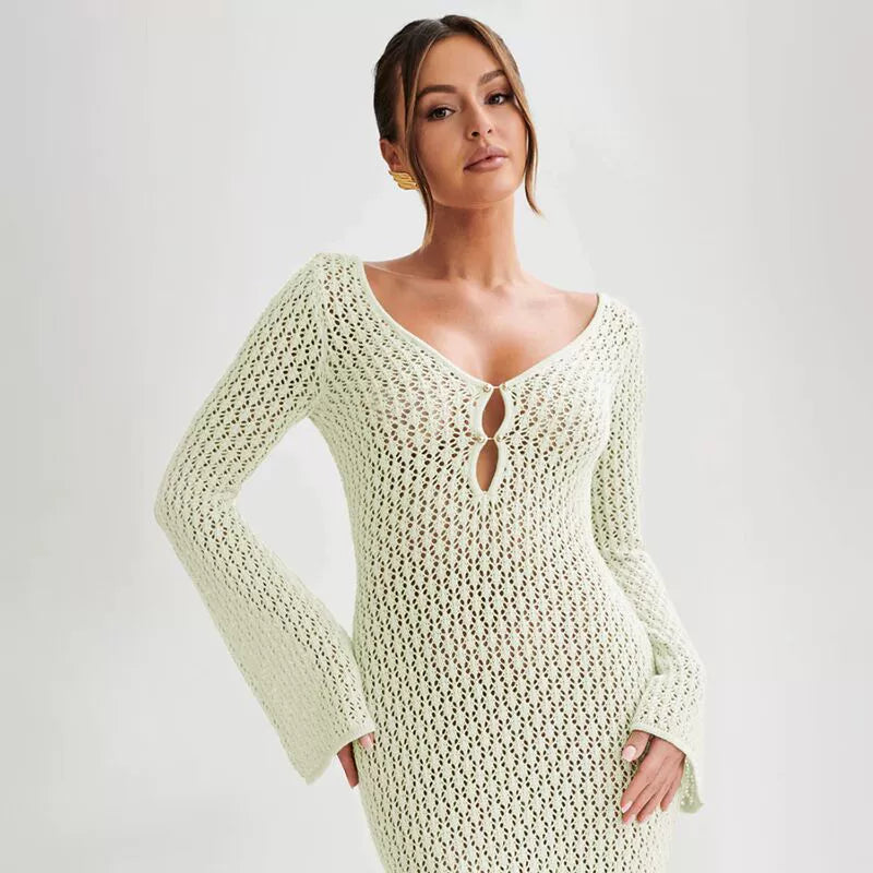 Kara | Chic Crochet Maxi Dress for Women