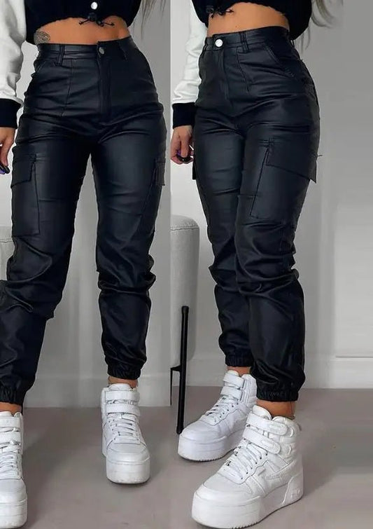 Augusta® | Casual Faux Leather Trousers