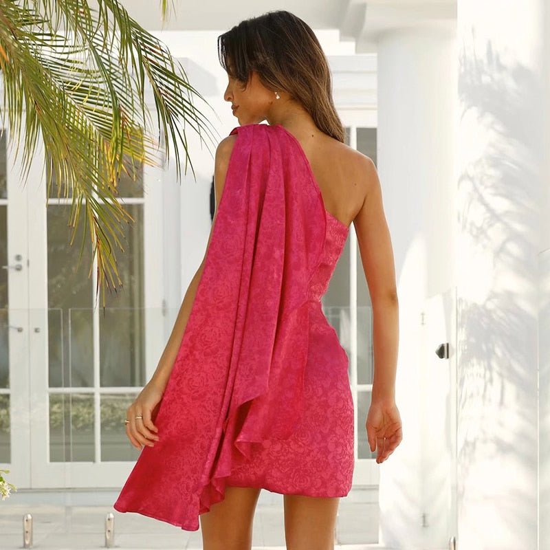 Alondra® | One-Shoulder Satin Dress