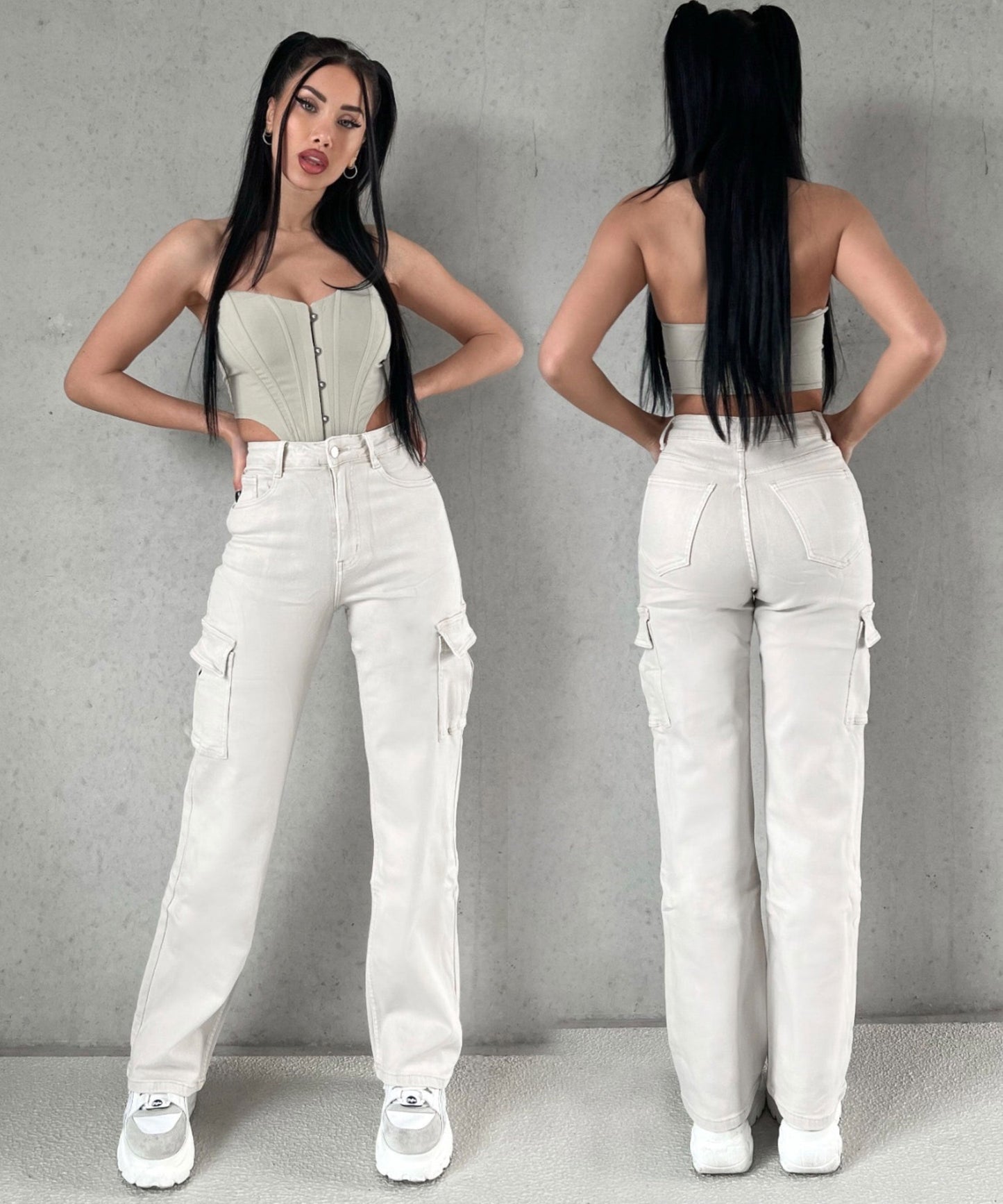 Birgitta® | Cargo Pant Eva Creme