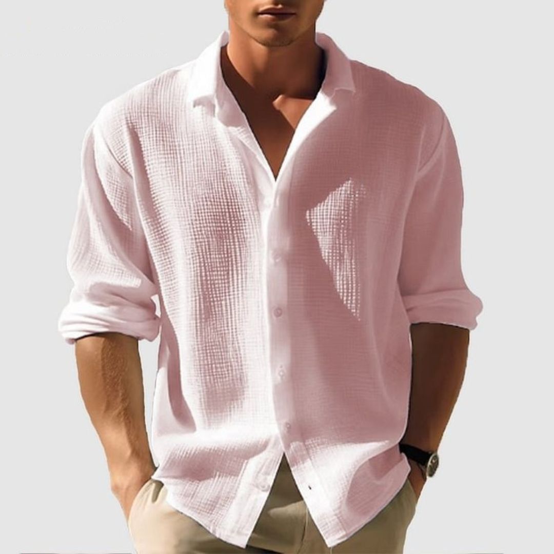 Jayden | Men's Casual Cotton Waffle Shirt with Long Sleeves