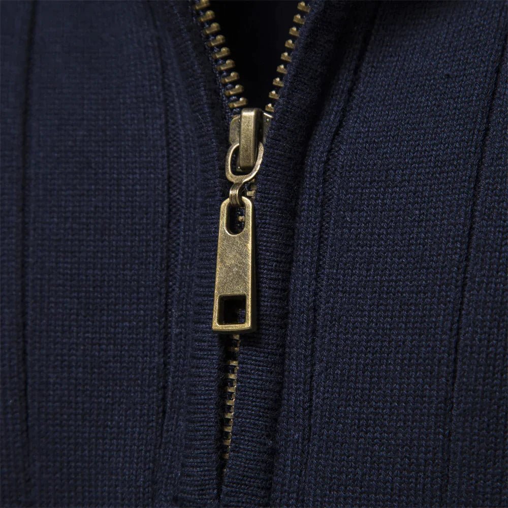 Kris | Men's Quarter-Zip Ribbed Sweater