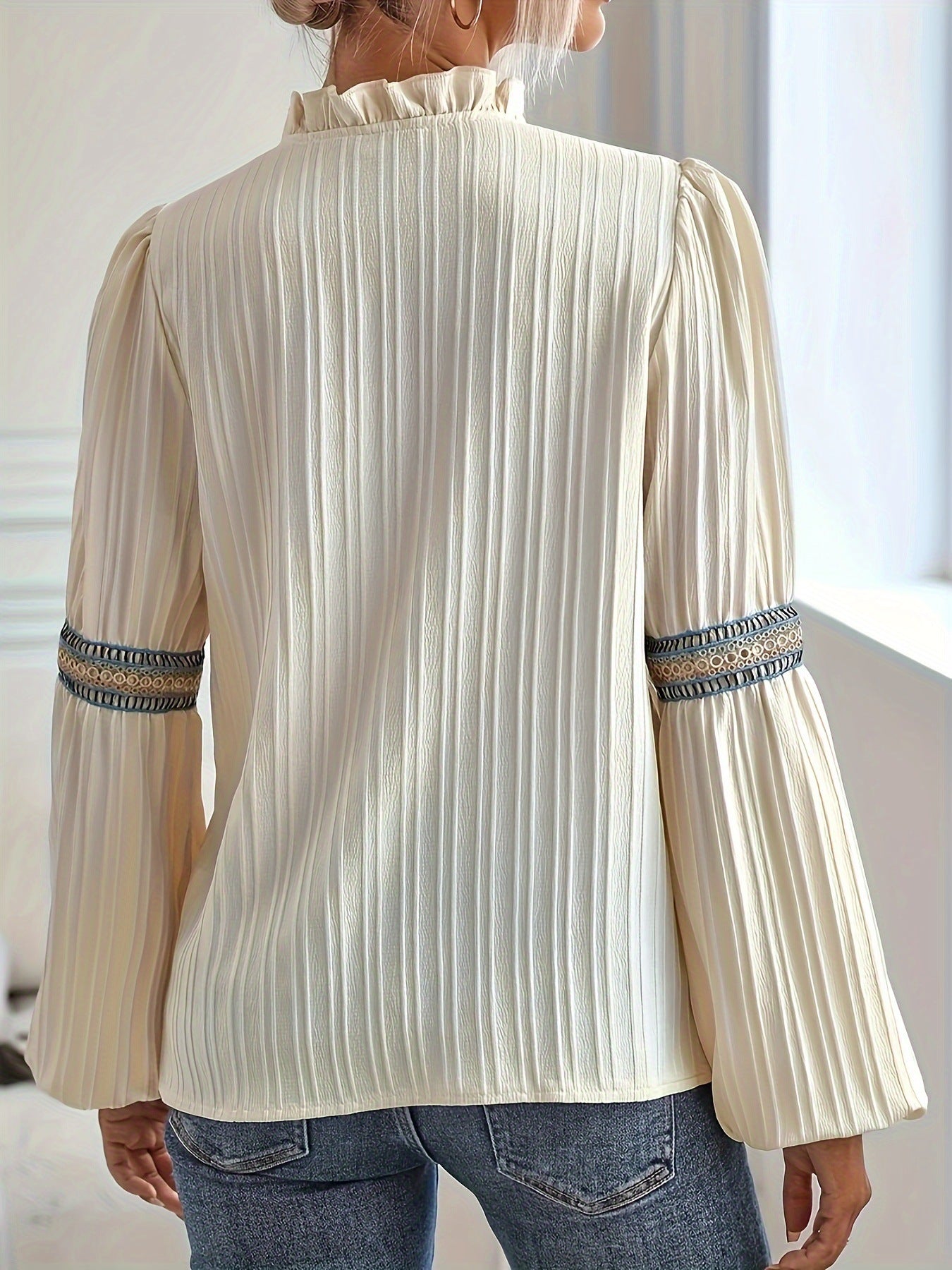 Barbara® | Long-sleeved bohemian blouse with tribal details