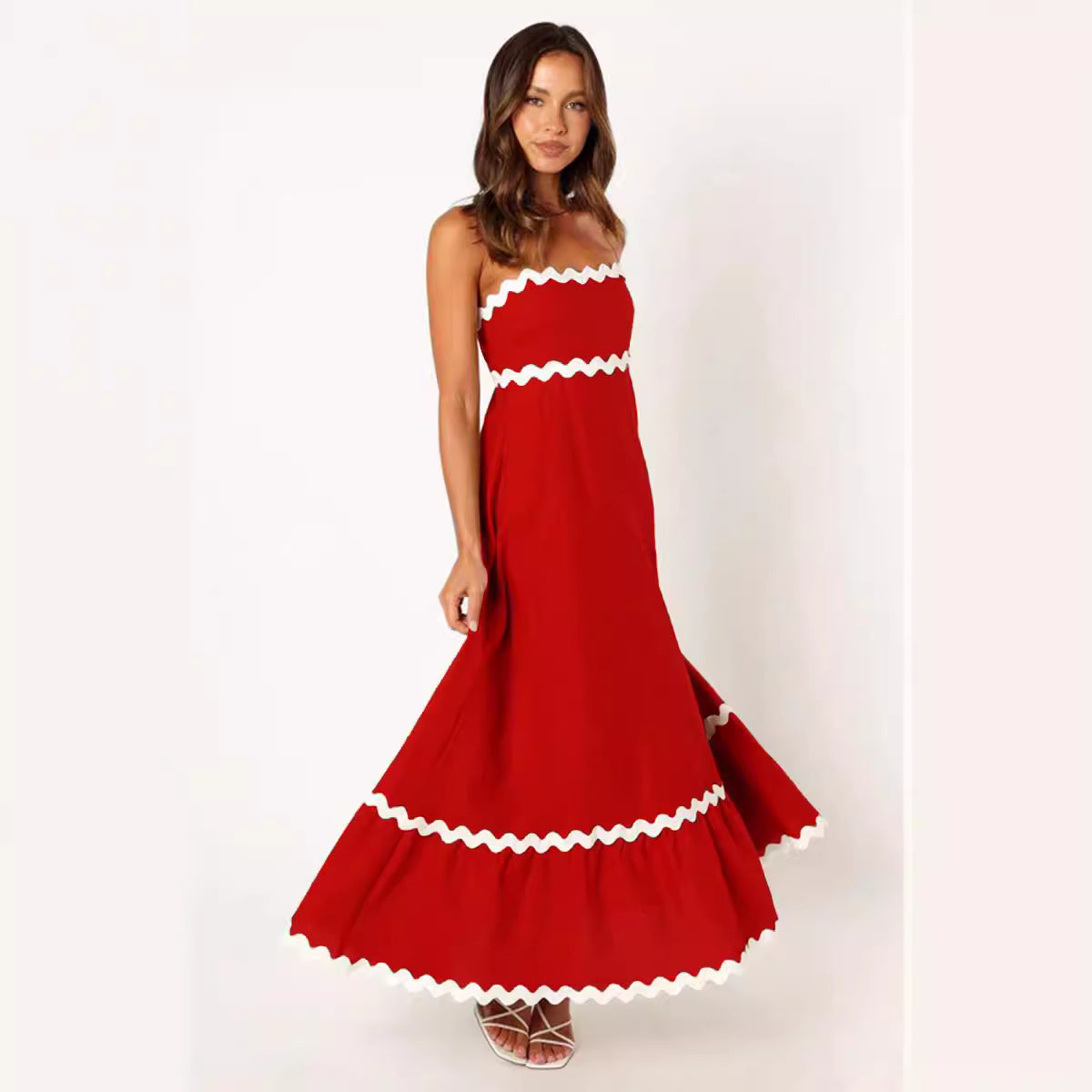 Clara® | In contrast, a long Capri dress