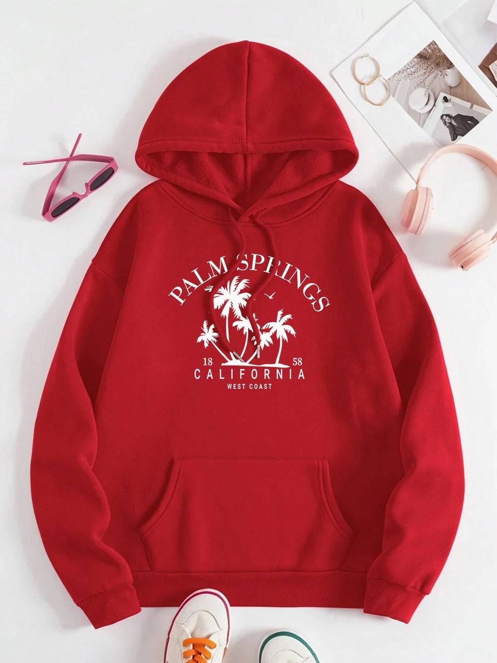 Carla® | Oversized hooded sweatshirt with smile print