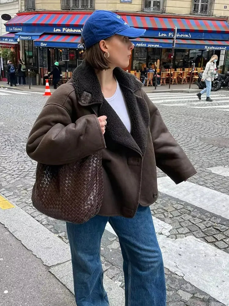 Eefje® | Brown oversized jacket