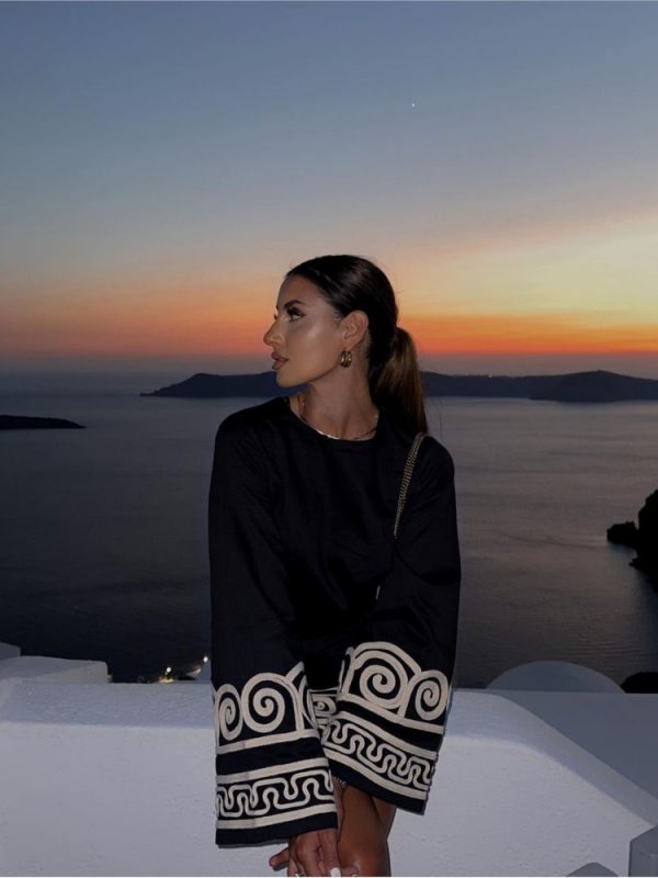 Deborah® | Embroidered long sleeve dress