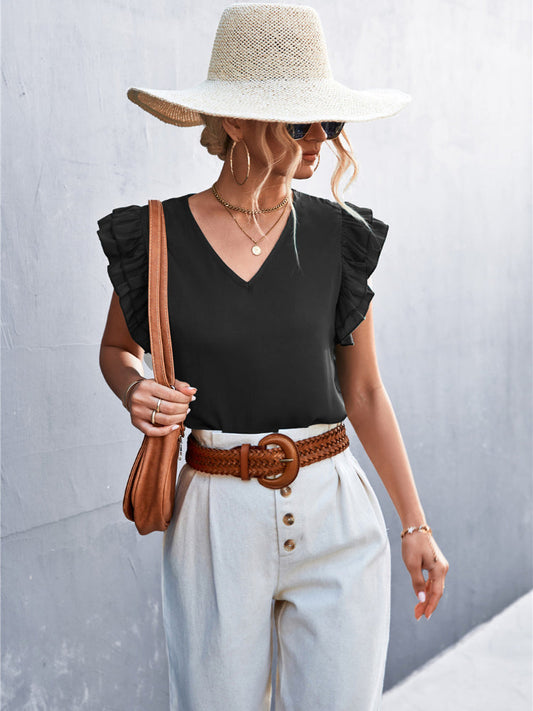 Doris® | Black Top With Chapel Sleeves
