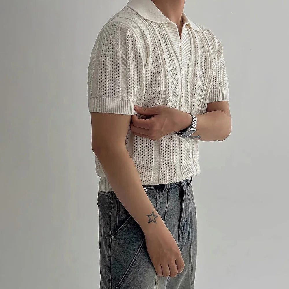 Vernon | Men's Knitted Polo Old Money – Comfort and Elegant Style - Fine and Soft Fabric