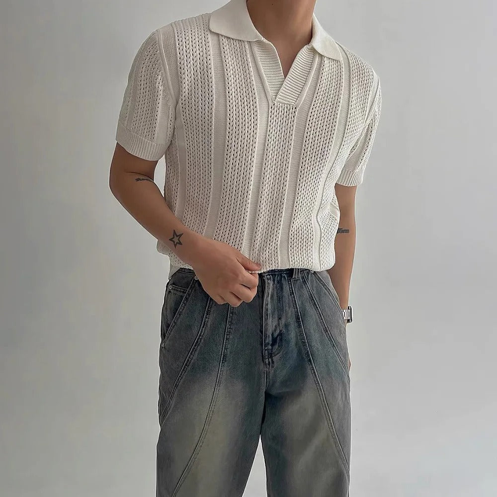 Vernon | Men's Knitted Polo Old Money – Comfort and Elegant Style - Fine and Soft Fabric