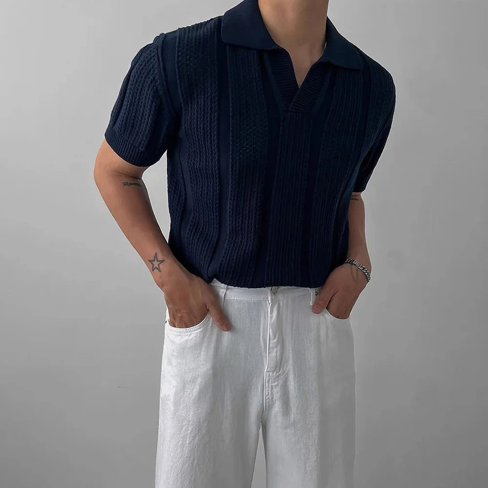 Vernon | Men's Knitted Polo Old Money – Comfort and Elegant Style - Fine and Soft Fabric