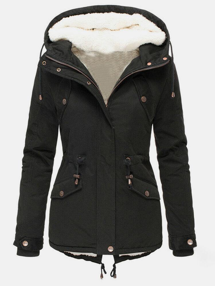 Delfina | Warm waterproof winter jacket with cape and step design