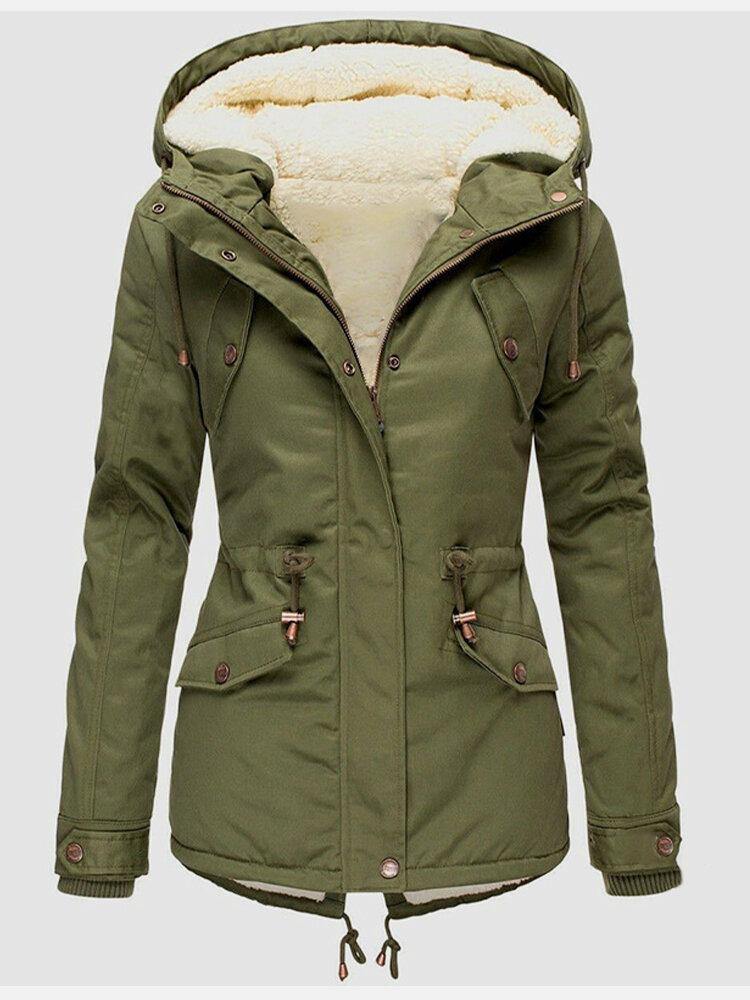 Delfina | Warm waterproof winter jacket with cape and step design