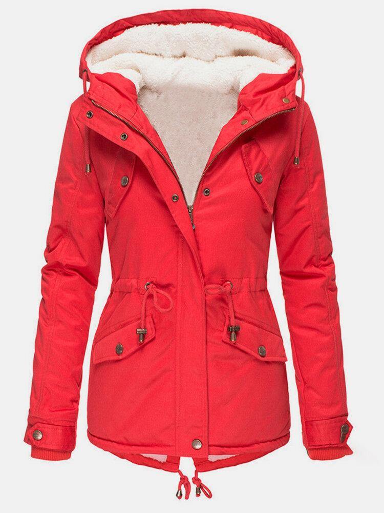 Delfina | Warm waterproof winter jacket with cape and step design