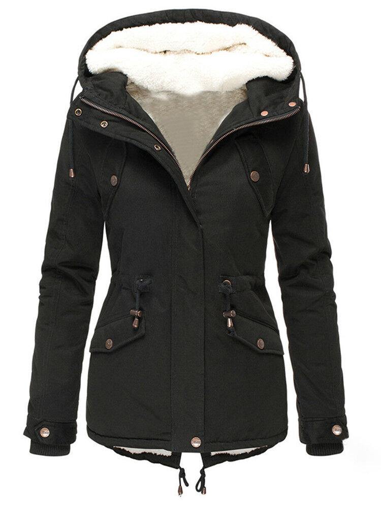 Delfina | Warm waterproof winter jacket with cape and step design