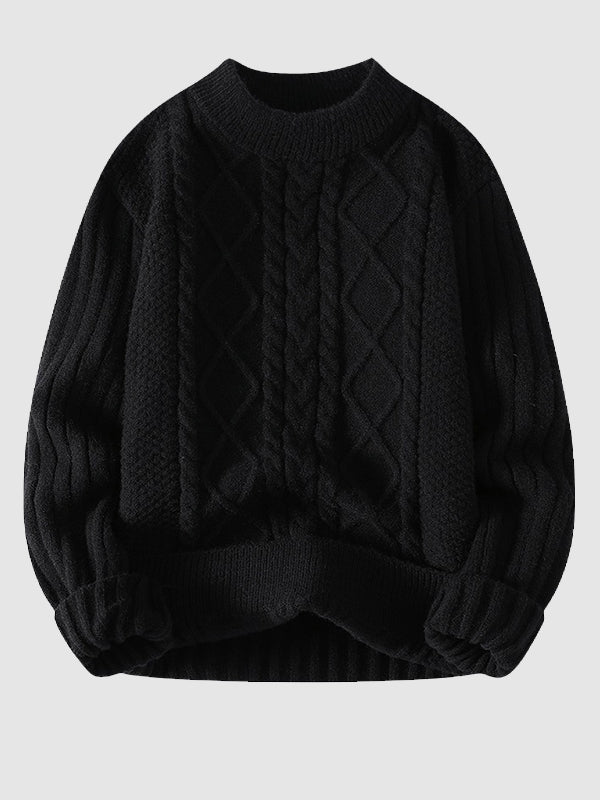 Cole | Men's Cable Knit Crew Neck Sweater