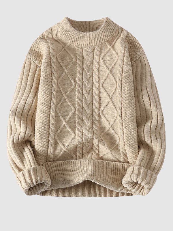 Cole | Men's Cable Knit Crew Neck Sweater