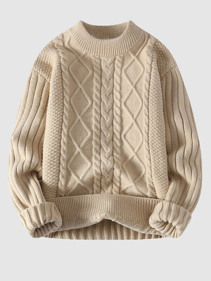 Cole | Men's Cable Knit Crew Neck Sweater