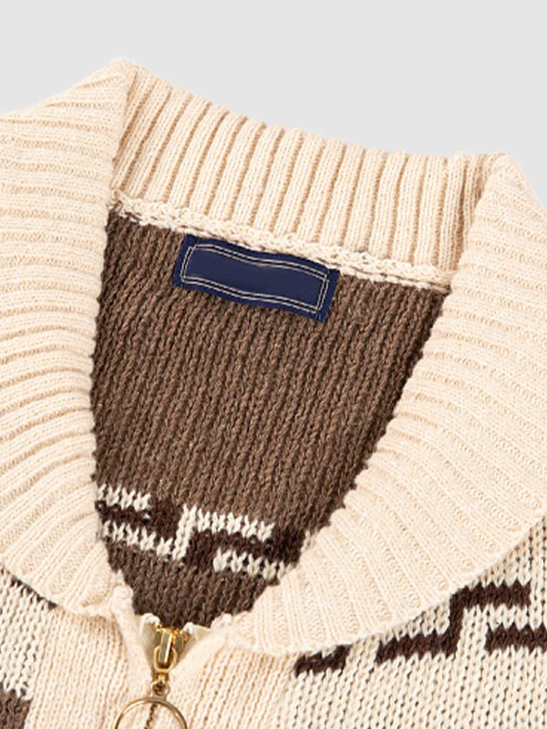 Joel | Men's Shawl Collar Patterned Cardigan