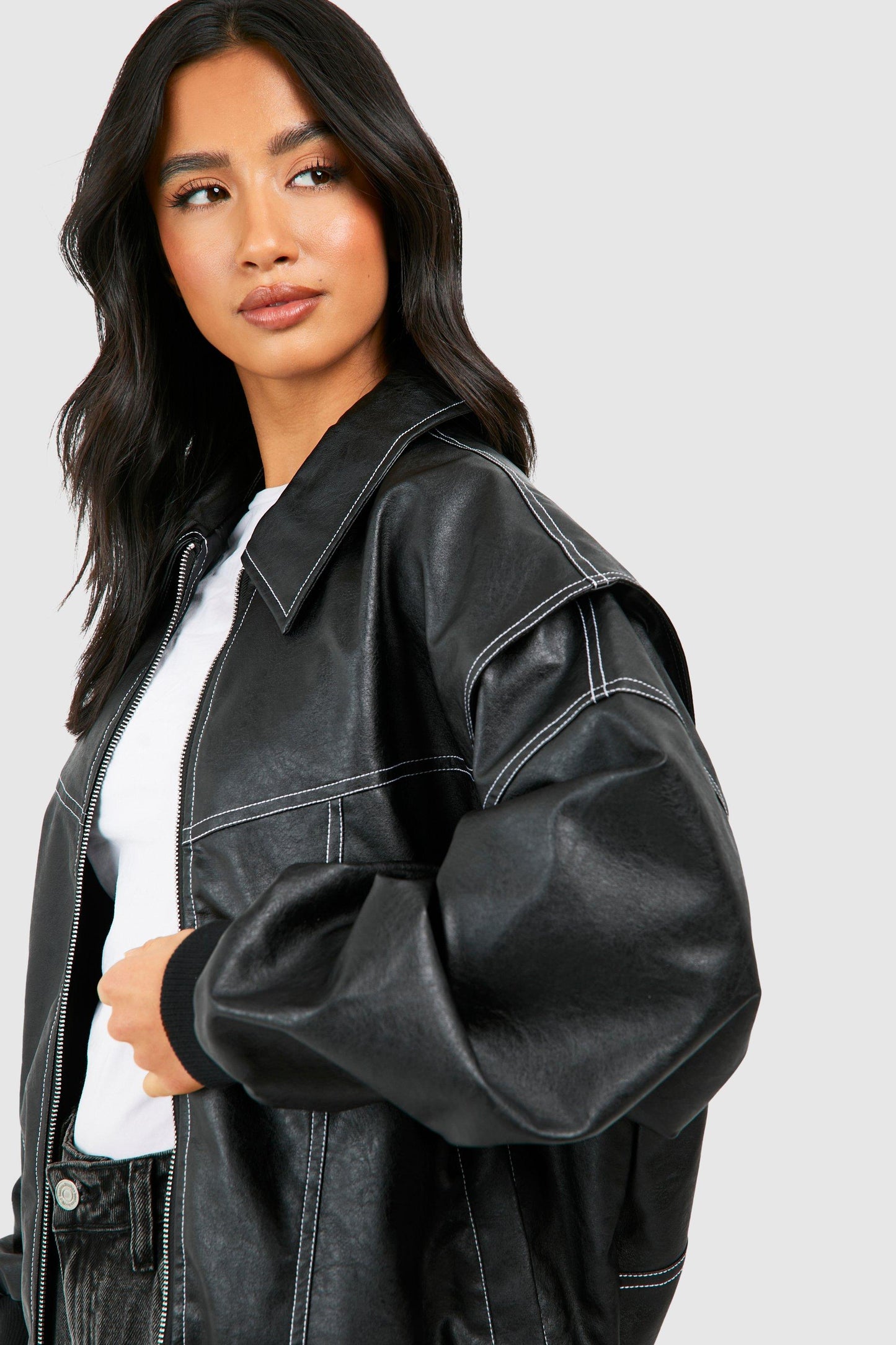 Ariadna® | Leather bomber jacket